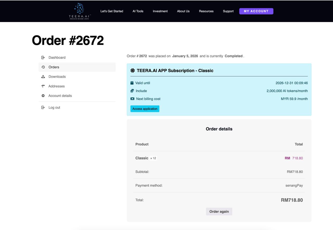 Step 13 – Orders page